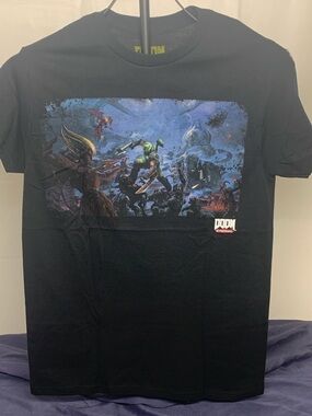 DOOM Eternal Kids' Black Graphic Tee - Game Scene Print